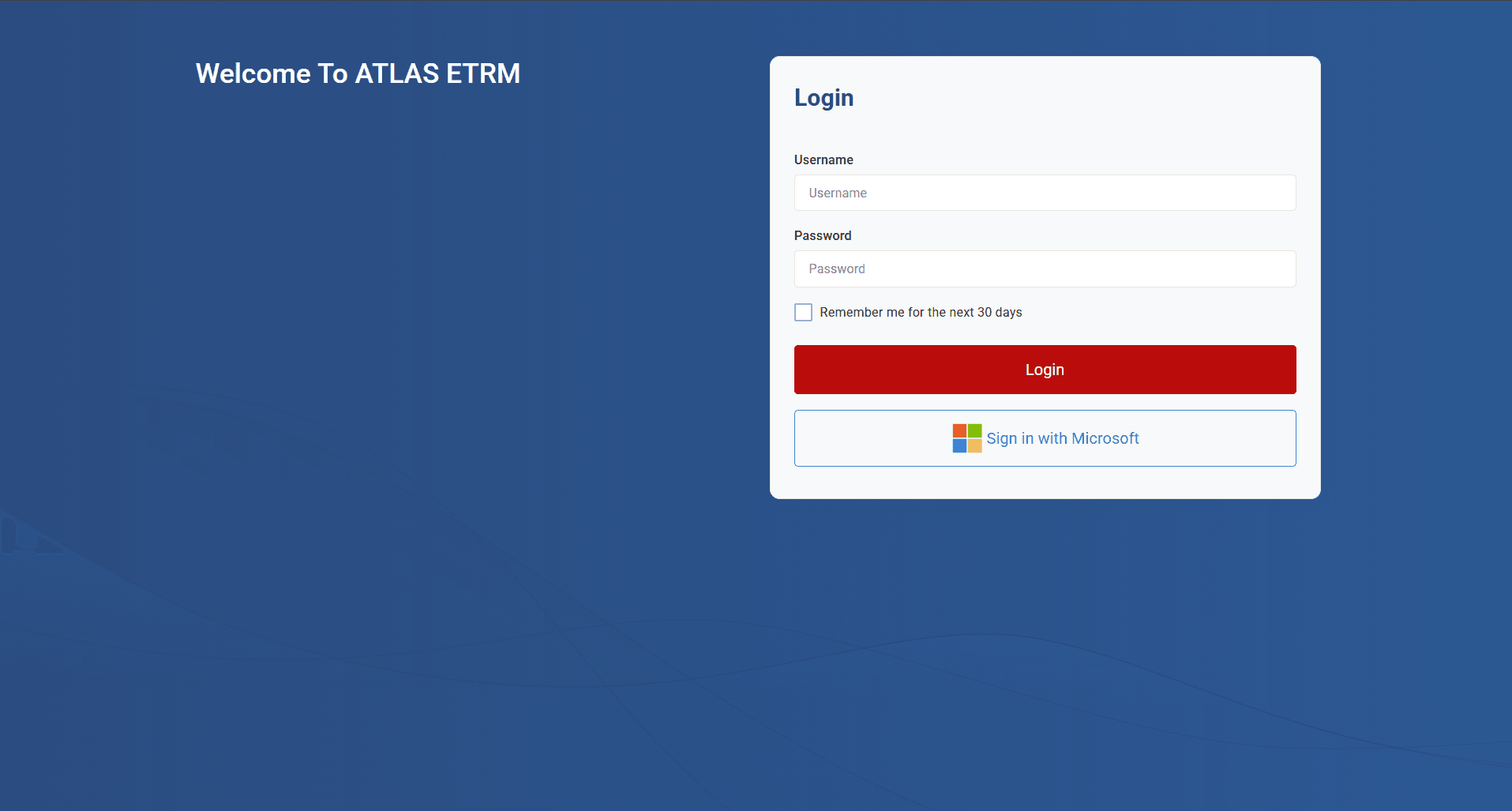 1.2 Entering ATLAS ETRM system